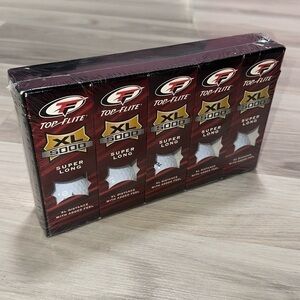 NIB Top Flite XL 5000 Super Long Golf Balls. 5 SLEEVES NEW!